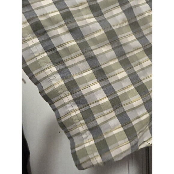 Adventure The North Face Men’s Short Sleeve Button Up Shirt XL Green Gray Plaid - Picture 10 of 16